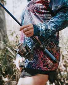 Mandala | Kaleidoscope Fishing Shirt Z and TEE In Stock Kaleidoscope KIDS MANDALA matching dress Matching shorts Navy quick dry SUN SAFE UPF womens z&tee
