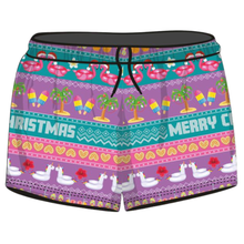 Christmas Rugby Shorts | Fa la la la Mingo Ugly Christmas ★Pre-Order★ Z and TEE Christmas Christmas design Complete the Set Fishing shorts Flamingoes hearts KID'S DESIGNS KIDS MEN'S DESIGNS mens Merry Christmas New Design palms pink purple quick dry Teal WOMEN'S DESIGNS womens