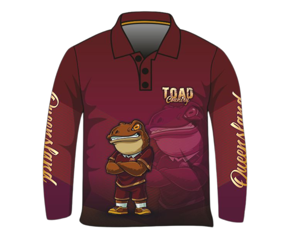 Footy | QLD Maroons Toad Country Fishing Shirt v2 ★Pre-Order★