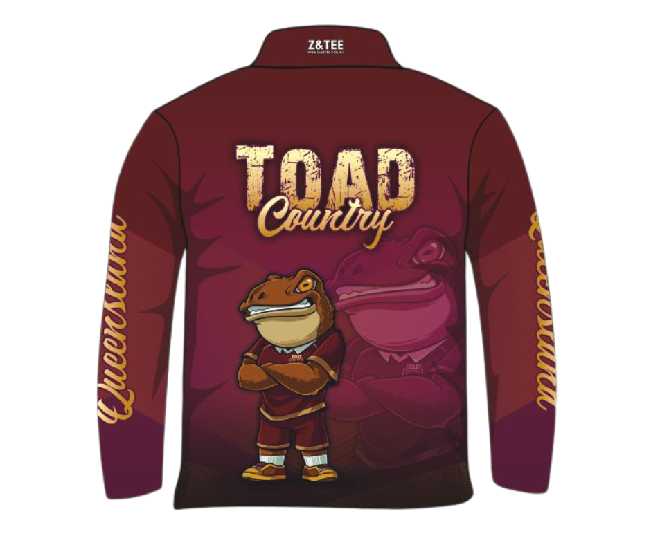 Footy | QLD Maroons Toad Country Fishing Shirt v2 ★Pre-Order★