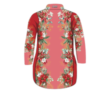 Christmas | Red Floral Christmas Fishing Dress ★Pre-Order★ Z and TEE beach Beach Dress christmas Christmas design Christmas Gift Festive Floral Fun Matching Shirt Merry Christmas pink quick dry red Summer SUN SAFE Ugly Christmas sweater UPF WOMEN'S DESIGNS womens