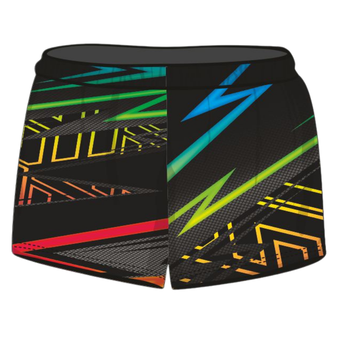 Rugby Shorts | Extreme Lightning Rainbow Flare Onyx ★Pre-Order★