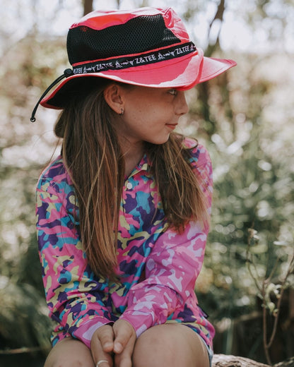 Kids | Camo Florence Pink Fishing Shirt ★Pre-Order★