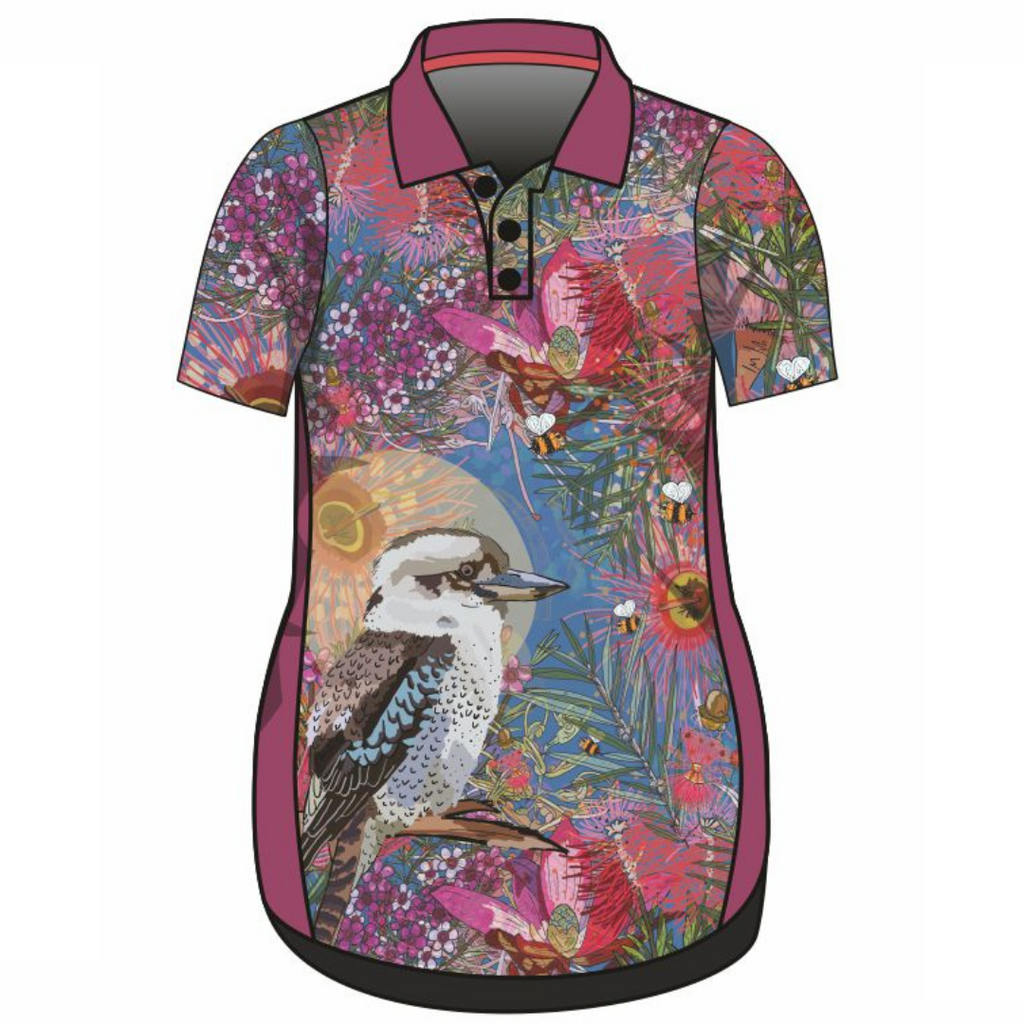 ★Pre-Order★ Australian Birds Kookaburra Lifestyle Dress Long or Short Sleeve Z and TEE girls MANDALA WOMEN'S DESIGNS womens