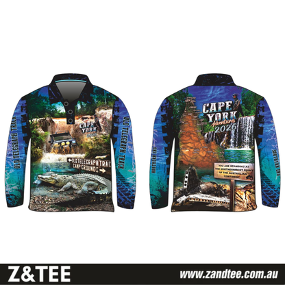 Cape York | Gunshot Croc Blue Fishing Shirt (2026) ★Pre-Order★