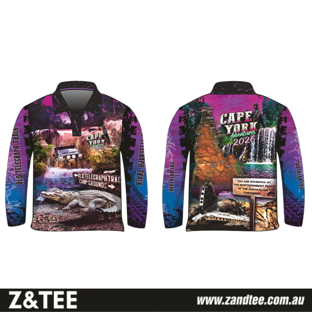 Cape York | Gunshot Croc Purple Fishing Shirt (2026) ★Pre-Order★