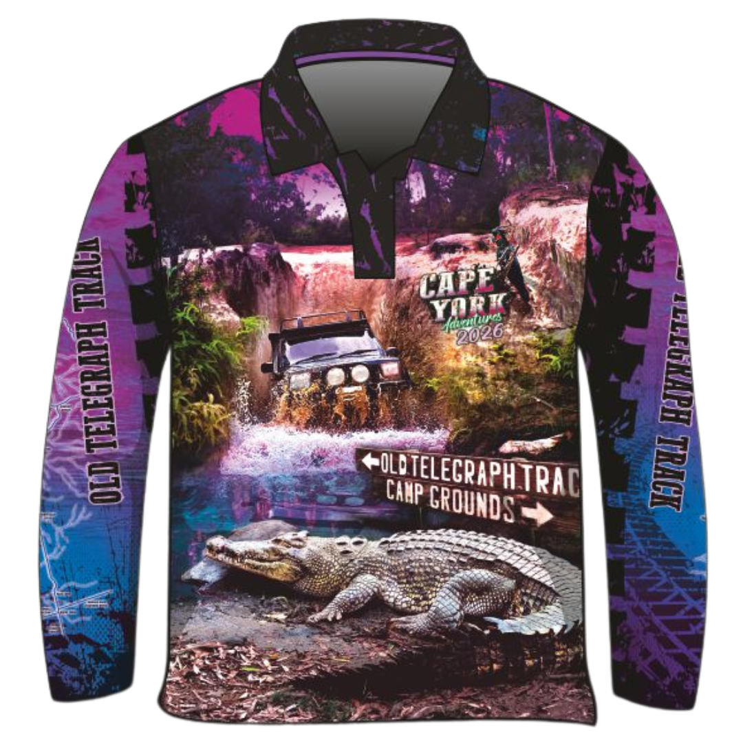 Cape York | Gunshot Croc Purple Fishing Shirt (2026) ★Pre-Order★