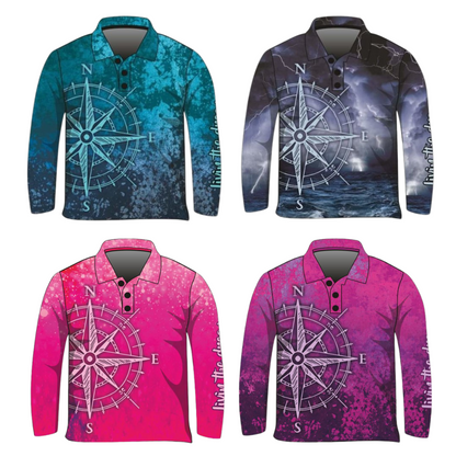 Compass | Teal Livin the dream Fishing Shirt ★Pre-Order★