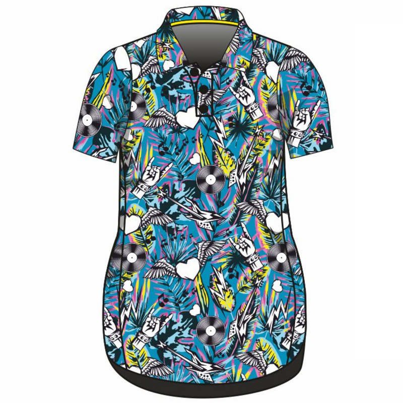 Music | Eat Drink Rock Repeat Blue Short or Long Sleeve Lifestyle Dress Z and TEE blue blues festival in stock lastchance PATTERN AND PLAIN DESIGNS TROPICAL DESIGNS