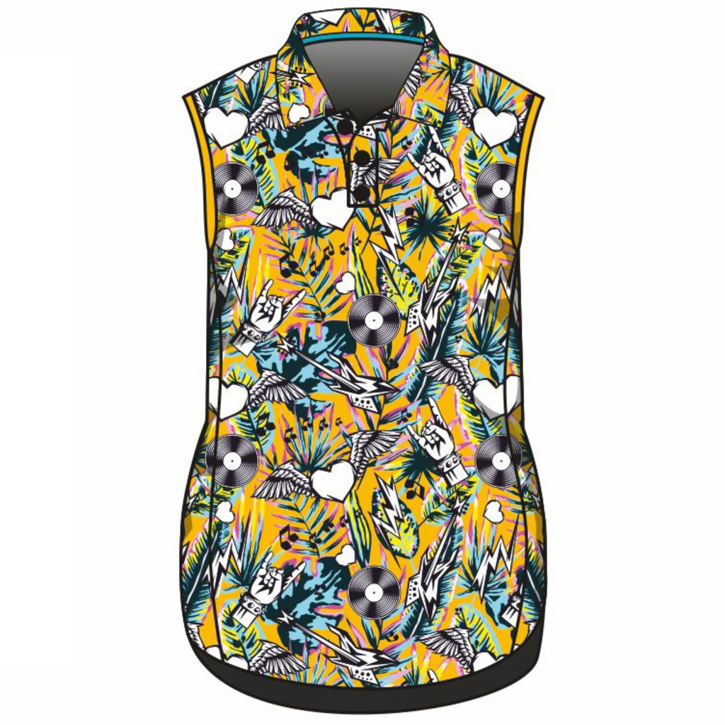 Tropical | Drink Rock Repeat Orange Lifestyle Dress Sleeveless Z and TEE girls in stock MANDALA TROPICAL DESIGNS womens