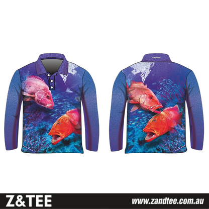Fishing | Coral Reef Ambush Purple Fishing Shirt ★Pre-Order★