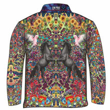 Western | Crazy Beautiful Fishing Shirt ★Pre-Order★ Z and TEE australian birds COUNTRY WESTERN DESIGNS horses Kaleidoscope Mirror matching dress Multi Colour purple quick dry SUN SAFE UPF WOMEN'S DESIGNS womens