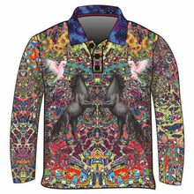 Western | Crazy Beautiful Fishing Shirt ★Pre-Order★ Z and TEE australian birds COUNTRY WESTERN DESIGNS horses Kaleidoscope Mirror matching dress Multi Colour purple quick dry SUN SAFE UPF WOMEN'S DESIGNS womens