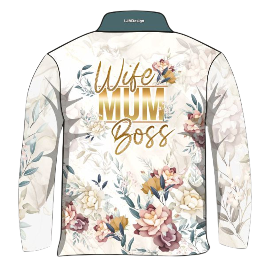 Womens | Mum Boss Eucalyptus Fishing Shirt ★Pre-Order★