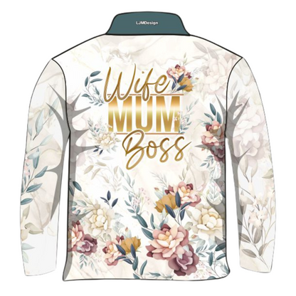 Womens | Mum Boss Eucalyptus Fishing Shirt ★Pre-Order★