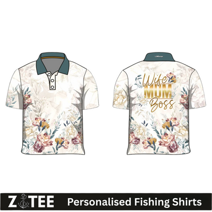 Womens | Mum Boss Eucalyptus Fishing Shirt ★Pre-Order★