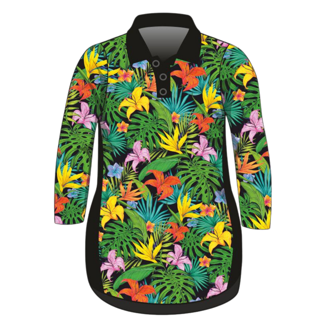 ★ Pre-Order ★ Hawaiian Party Lifestyle Dress Long or Short Sleeve Z and TEE cruise Cruising girls PATTERN AND PLAIN DESIGNS tropical TROPICAL DESIGNS WOMEN'S DESIGNS womens