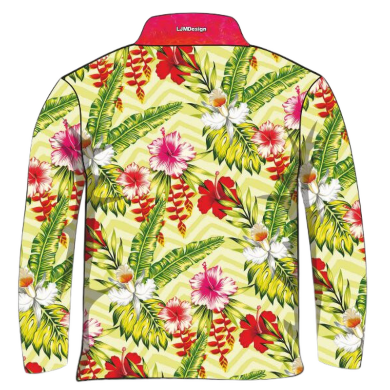 ★Pre-Order★ Tropical | Chevron Tropical Shirt Long or Short Sleeve Z and TEE camping cruise Cruising fishing LJM Preorder quick dry spo-default spo-disabled sun sun shirt sun shirts sunsafe tropical TROPICAL DESIGNS uv