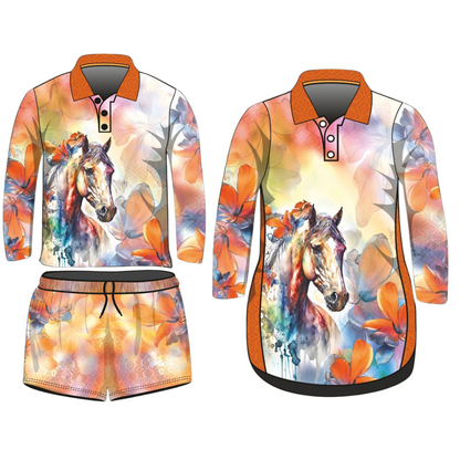 Western | Floral Pony Fishing Shirt ★Pre-Order★