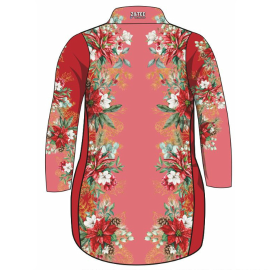Floral Red Long Sleeve Lifestyle Dress Z and TEE Aussie Australia Australia Day Australian australian bird australian birds Australiana Christmas girls in stock pink purple Women Women's Fishing womens