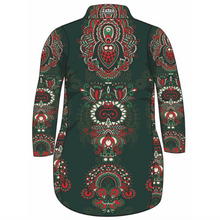 Christmas | Green Paisley Christmas Fishing Dress ★Pre-Order★ Z and TEE Beach Dress boho christmas Christmas design Christmas Gift Festive green Matching Shirt Paisley POCKETS quick dry red SUN SAFE UPF WOMEN'S DESIGNS womens