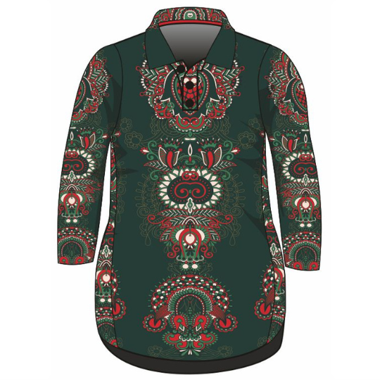 Green Paisley Lifestyle Dress Short or Long Sleeve Z and TEE Christmas girls in stock lastchance PATTERN AND PLAIN DESIGNS womens