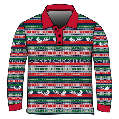 Christmas | HO HO HO Merry Christmas Fishing Shirt - Arrives before Christmas