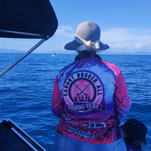 Fishing | Caught Bugger All Fishing Club Pink Fishing Shirt ★Pre-Order★ Z and TEE FISH DESIGNS Matching shorts quick dry SUN SAFE UPF WOMEN'S DESIGNS womens