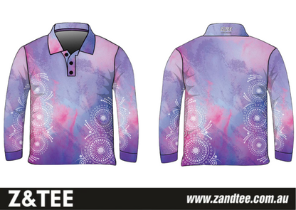 Womens | Lavender Watercolour Swirl Fishing Shirt ★Pre-Order★