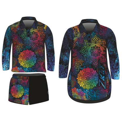 Rugby Shorts | Kaleidoscope Mandala Black ★Pre-Order★