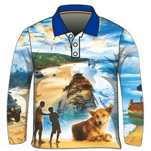 Fraser Island | K'gari Tour Fishing Shirt ★Pre-Order★ Z and TEE 4x4 boy boys camping fishing FRASER ISLAND DESIGNS K'gari men MEN'S DESIGNS mens New Design Preorder quick dry spo-default spo-disabled sun sun shirt sun shirts sunsafe travel uv