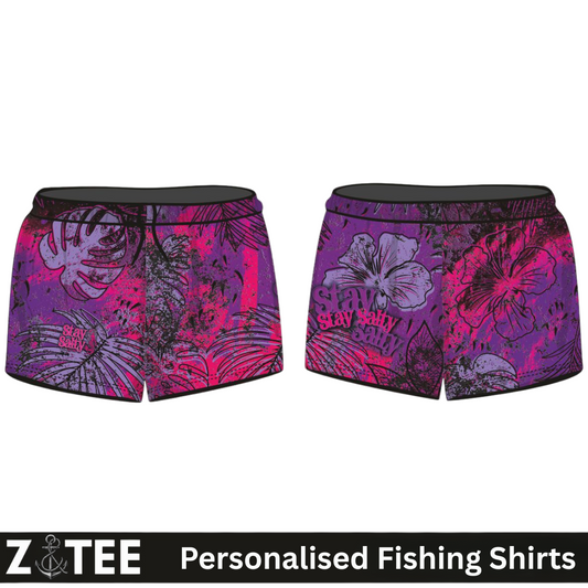 Rugby Shorts | Stay Salty Purple ★Pre-Order★ Z and TEE black Complete the Set Dress Set Fishing shorts Floral GIRL'S DESIGNS KID'S DESIGNS KIDS matching dress Matching Shirt MEN'S DESIGNS New Design pink purple quick dry Stay Salty WOMEN'S DESIGNS womens