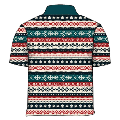 Christmas | Nordic Snowflake Ugly Christmas Fishing Shirt - Arrives before Christmas