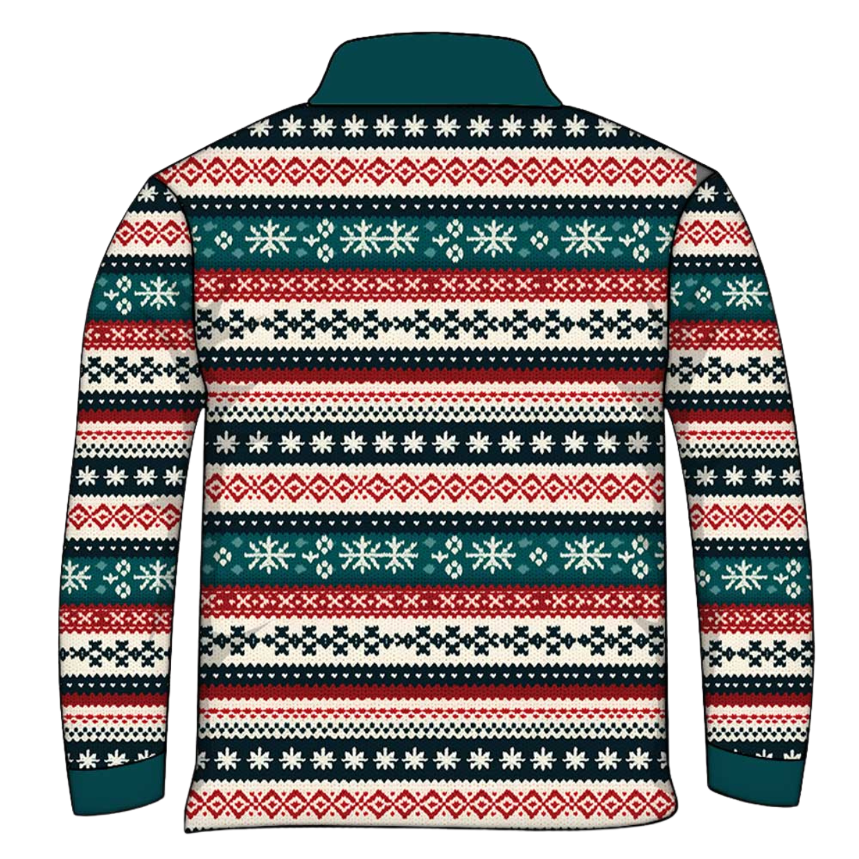 Christmas | Nordic Snowflake Ugly Christmas Fishing Shirt - Arrives before Christmas