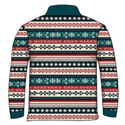Christmas | Nordic Snowflake Ugly Christmas Fishing Shirt - Arrives before Christmas
