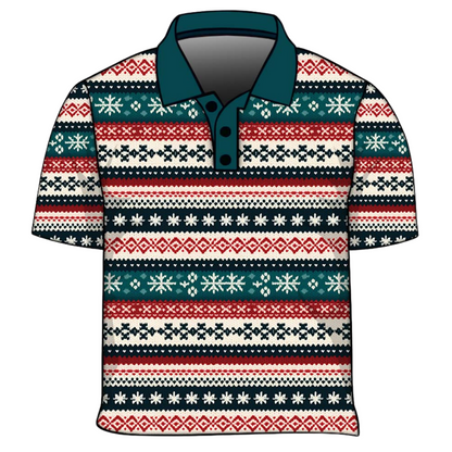 Christmas | Nordic Snowflake Ugly Christmas Fishing Shirt - Arrives before Christmas