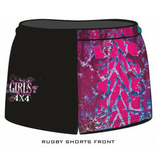 Rugby Shorts | Girls 4x4 Bush Pink Purple Black ★Pre-Order★ Z and TEE 4x4 black Complete the Set Fishing shorts KID'S DESIGNS KIDS Matching Shirt pink purple quick dry Tyre tracks WOMEN'S DESIGNS