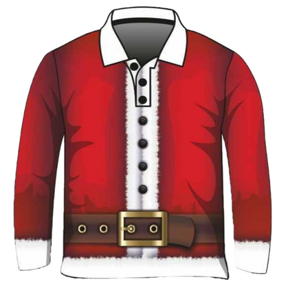 Christmas | Santa Claus Suit Fishing Shirt ★Pre-Order★ Z and TEE CHRISTMAS Christmas design Christmas Gift Father Christmas Festive quick dry red Santa Suit SUN SAFE UPF white