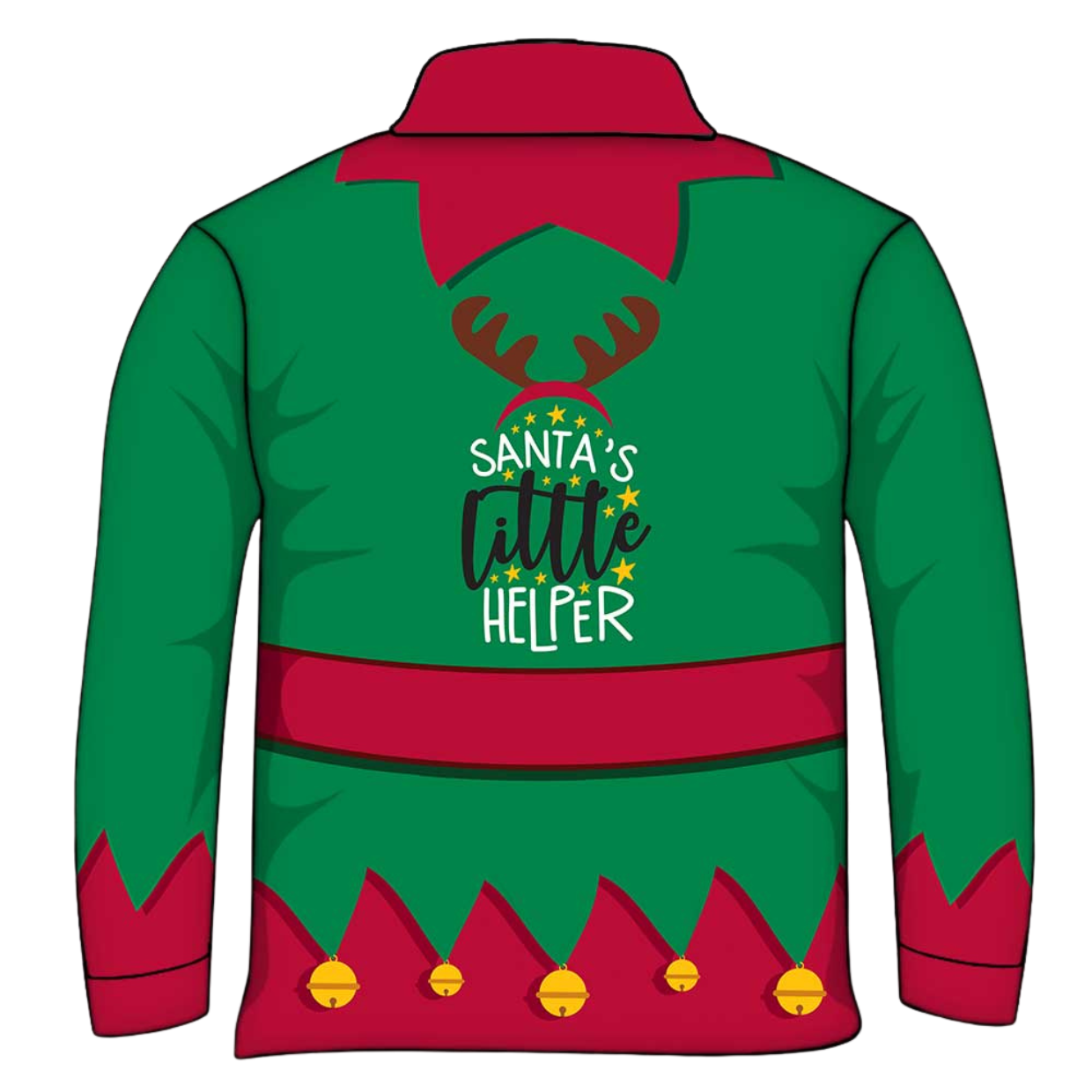 Christmas | Santas Little Helper Green Fishing Shirt - Arrives before Christmas