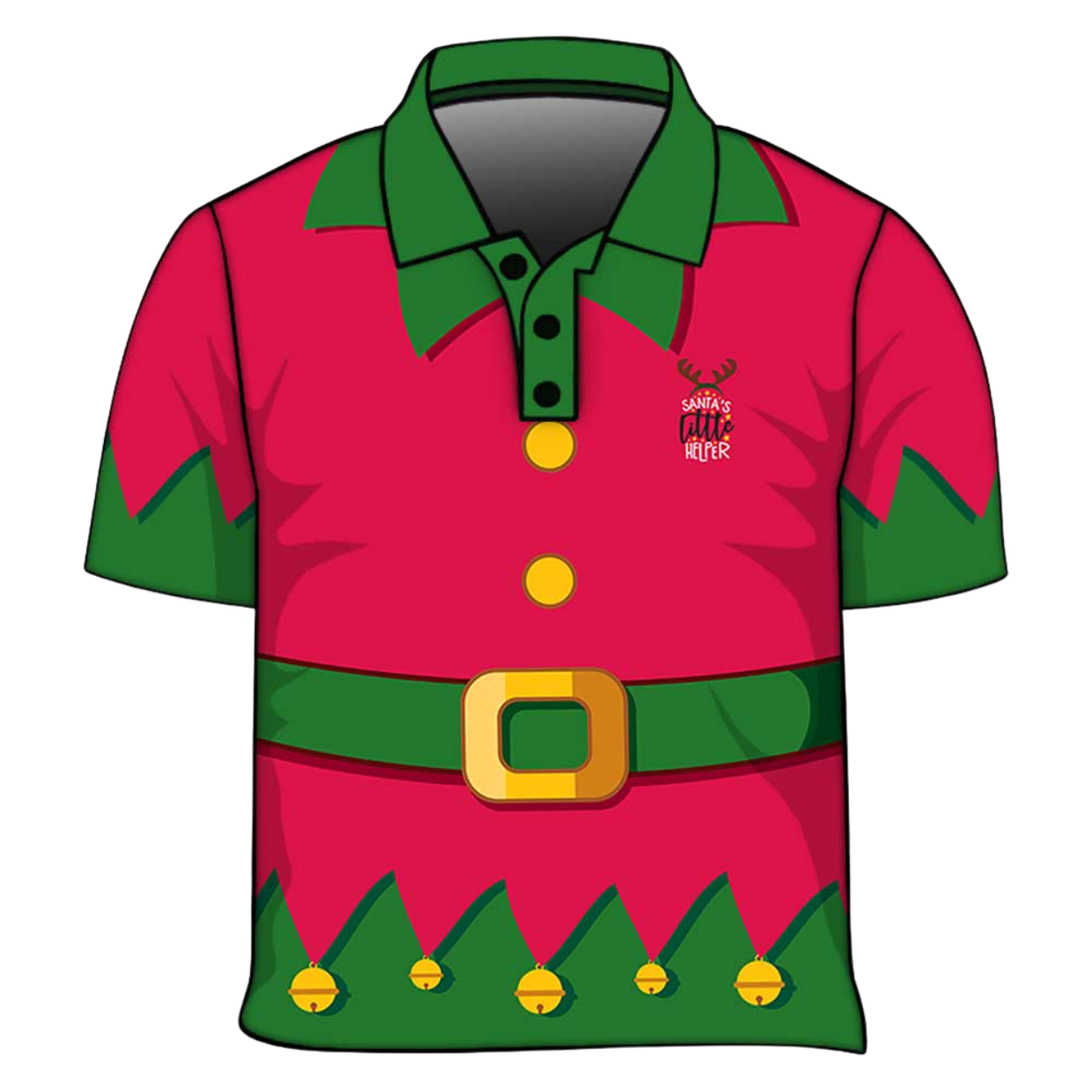 Christmas | Santas Little Helper Red Fishing Shirt - Arrives before Christmas