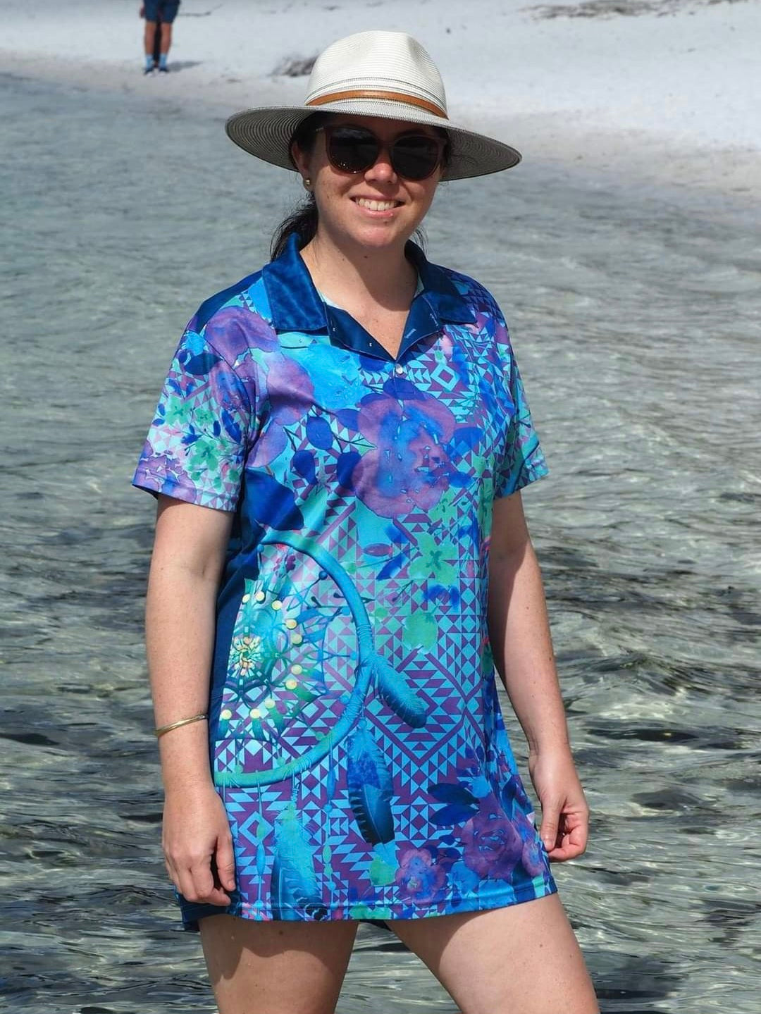 Aztec Dreamcatcher Purple Lifestyle Dress | Sun safe & Moisture-Wicking Z and TEE Aztec Dreamcatcher Purple Lifestyle Dress | Sun safe & Moisture-Wicking Z and TEE