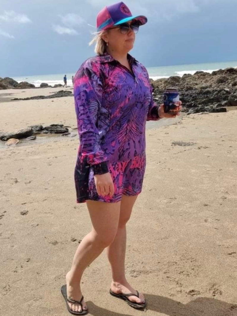 Stay Salty Purple Pink Zip Lifestyle Dress Z and TEE girls in stock pink WOMEN'S DESIGNS womens