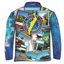 Fraser Island | Send it to Fraser Island (K'gari) Blue Fishing Shirt ★Pre-Order★ Z and TEE 4x4 boy boys camping fishing FRASER ISLAND DESIGNS K'gari men mens Preorder quick dry spo-default spo-disabled sun sun shirt sun shirts sunsafe travel uv