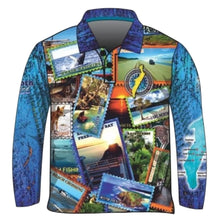 Fraser Island | Send it to Fraser Island (K'gari) Blue Fishing Shirt ★Pre-Order★ Z and TEE 4x4 boy boys camping fishing FRASER ISLAND DESIGNS K'gari men mens Preorder quick dry spo-default spo-disabled sun sun shirt sun shirts sunsafe travel uv