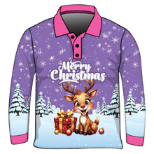 Christmas | Silly Reindeer Ugly Christmas Purple Fishing Shirt - Arrives before Christmas