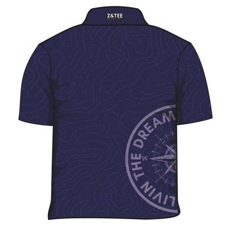 Topography Compass Blue Short Sleeve Shirt Z and TEE BUY2SHIRTS camping DAD FATHER'S DAY FISHING HIM ALL in stock LJM men mens PATTERN AND PLAIN DESIGNS quick dry spo-default spo-disabled sun sun shirt sun shirts sunsafe SWIMMING uv z&tee