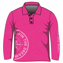 Compass | Topography Pink Fishing Shirt ★Pre-Order★ Z and TEE Compass GIRL'S DESIGNS KIDS Living the Dream pink quick dry SUN SAFE Topography UPF WOMEN'S DESIGNS womens