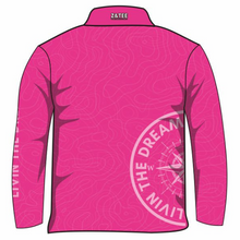 Compass | Topography Pink Fishing Shirt ★Pre-Order★ Z and TEE Compass GIRL'S DESIGNS KIDS Living the Dream pink quick dry SUN SAFE Topography UPF WOMEN'S DESIGNS womens