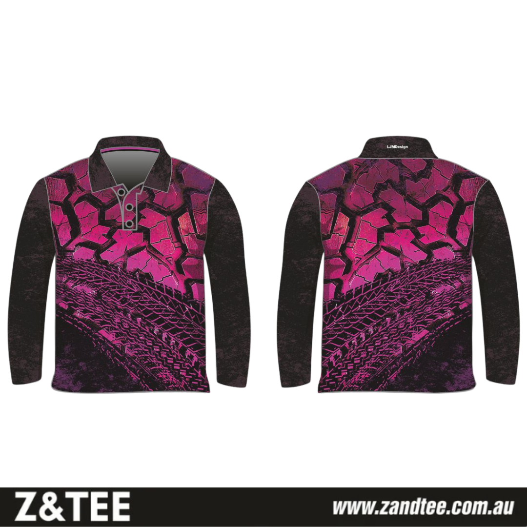 4X4 | Trax & Tread - Pink Fishing Shirt ★Pre-Order★
