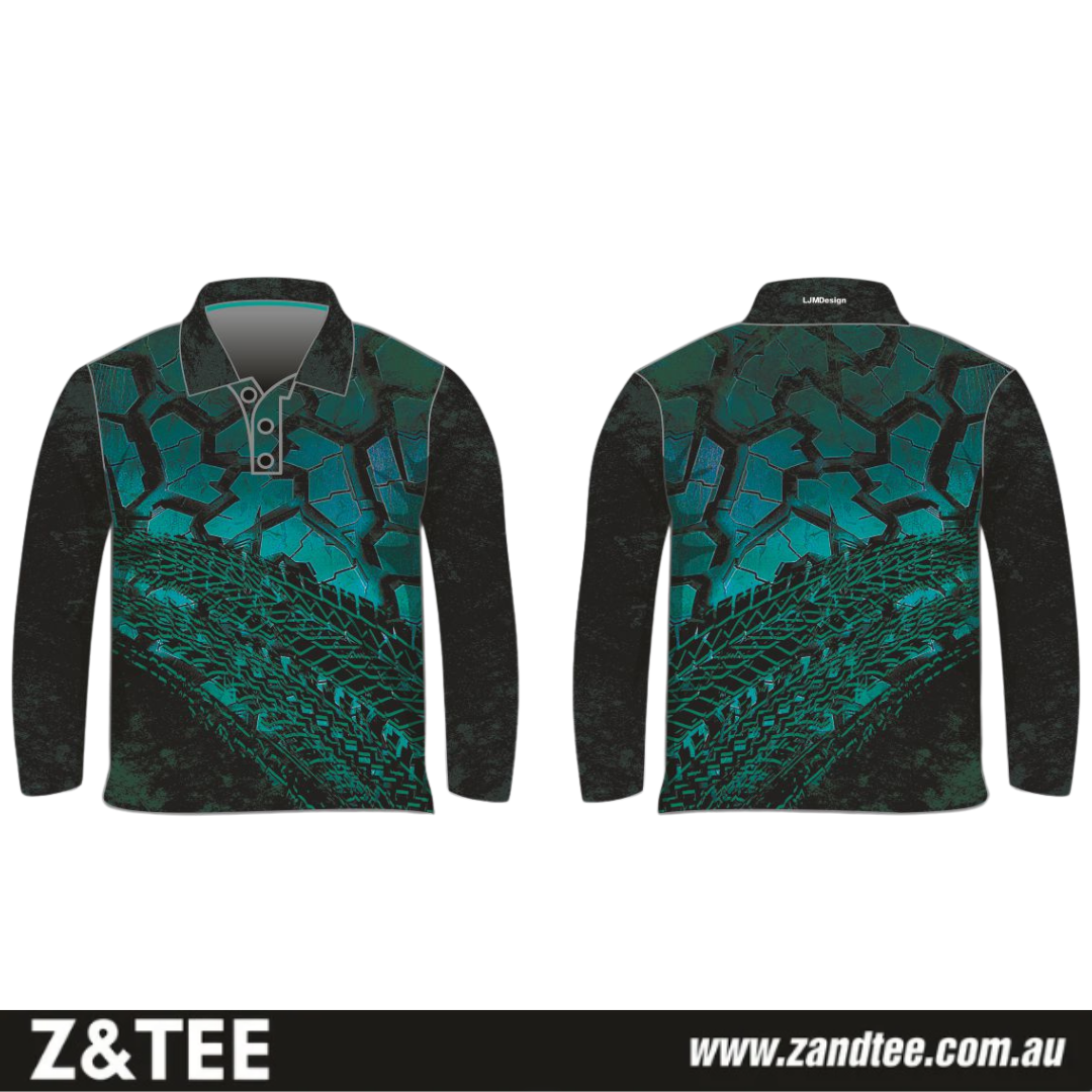 4X4 | Trax & Tread - Teal Fishing Shirt ★Pre-Order★